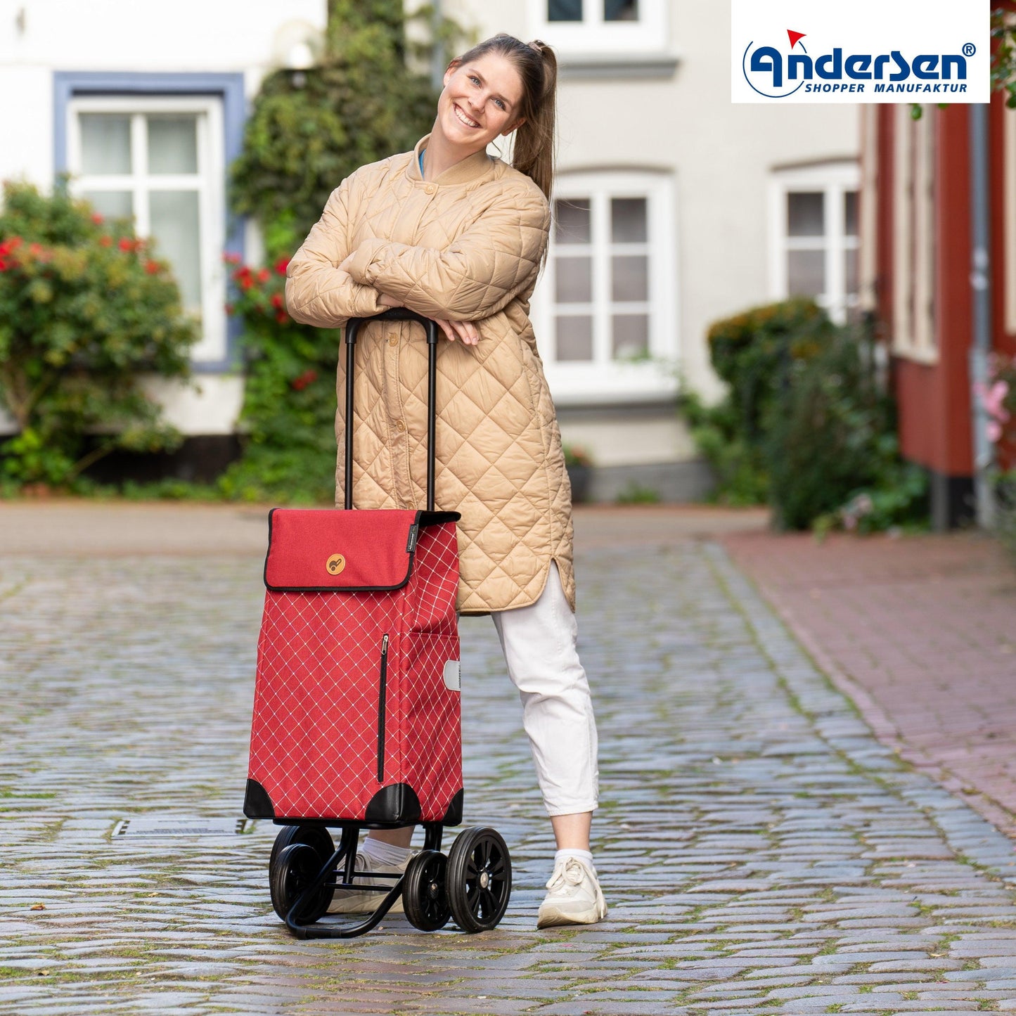 Andersen Shopper Manufaktur-Quattro Shopper Sofia rot-www.shopping-trolley.ch-bild6