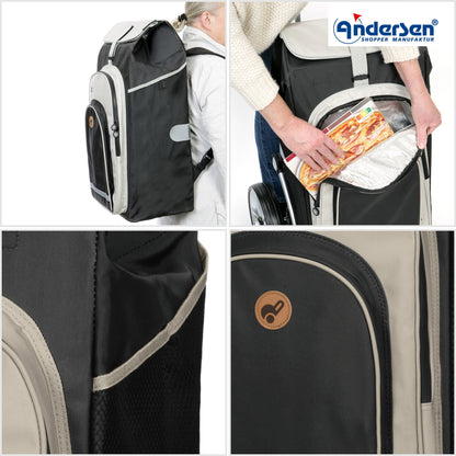 Andersen Shopper Manufaktur-Royal Shopper (Kugellagerrad 25 cm) Hydro 2.1 schwarz-www.shopping-trolley.ch-bild5