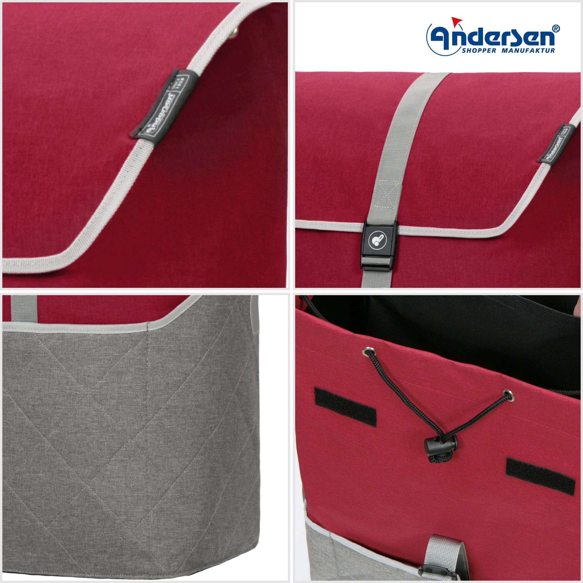 Andersen Shopper Manufaktur-Royal Shopper Plus (Kugellagerrad 25 cm) Lasse rot-www.shopping-trolley.ch-bild5