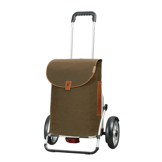 Andersen Shopper Manufaktur-Royal Shopper Plus (Kugellagerrad 25 cm) Saira khaki-www.shopping-trolley.ch-bild1