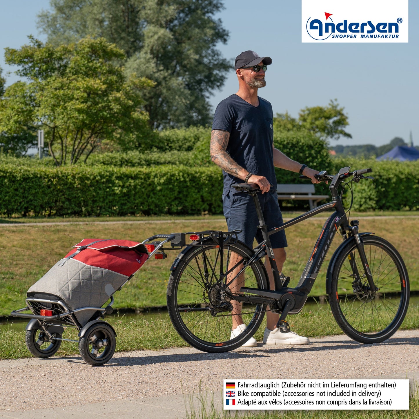 Andersen Shopper Manufaktur-Royal Shopper Plus (Luft-Kugellagerrad 25 cm) Lasse rot-www.shopping-trolley.ch-bild6